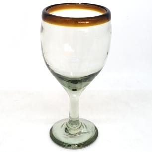  / Amber Rim 13 oz Wine Glasses (set of 6)